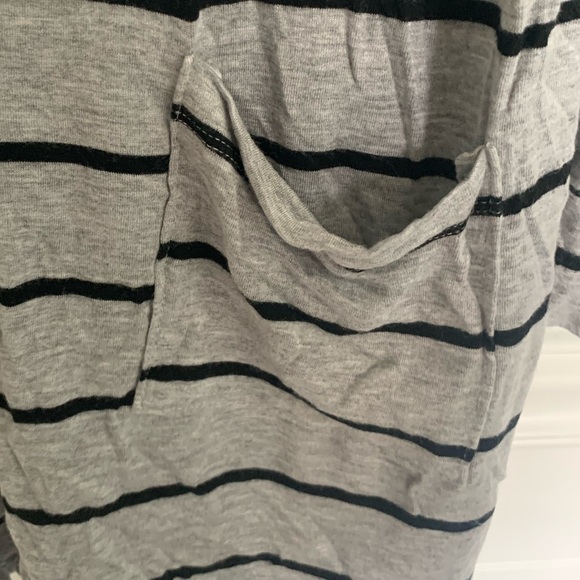 Women’s Agnes & Dora Essential Cardigan Large Gray and Black Stripe - Picture 4 of 7